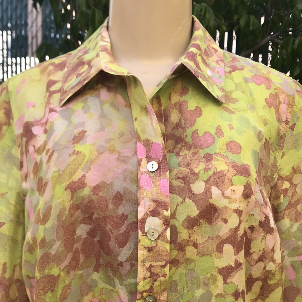 COLDWATER Creek floral blouse - Picture 10 of 10